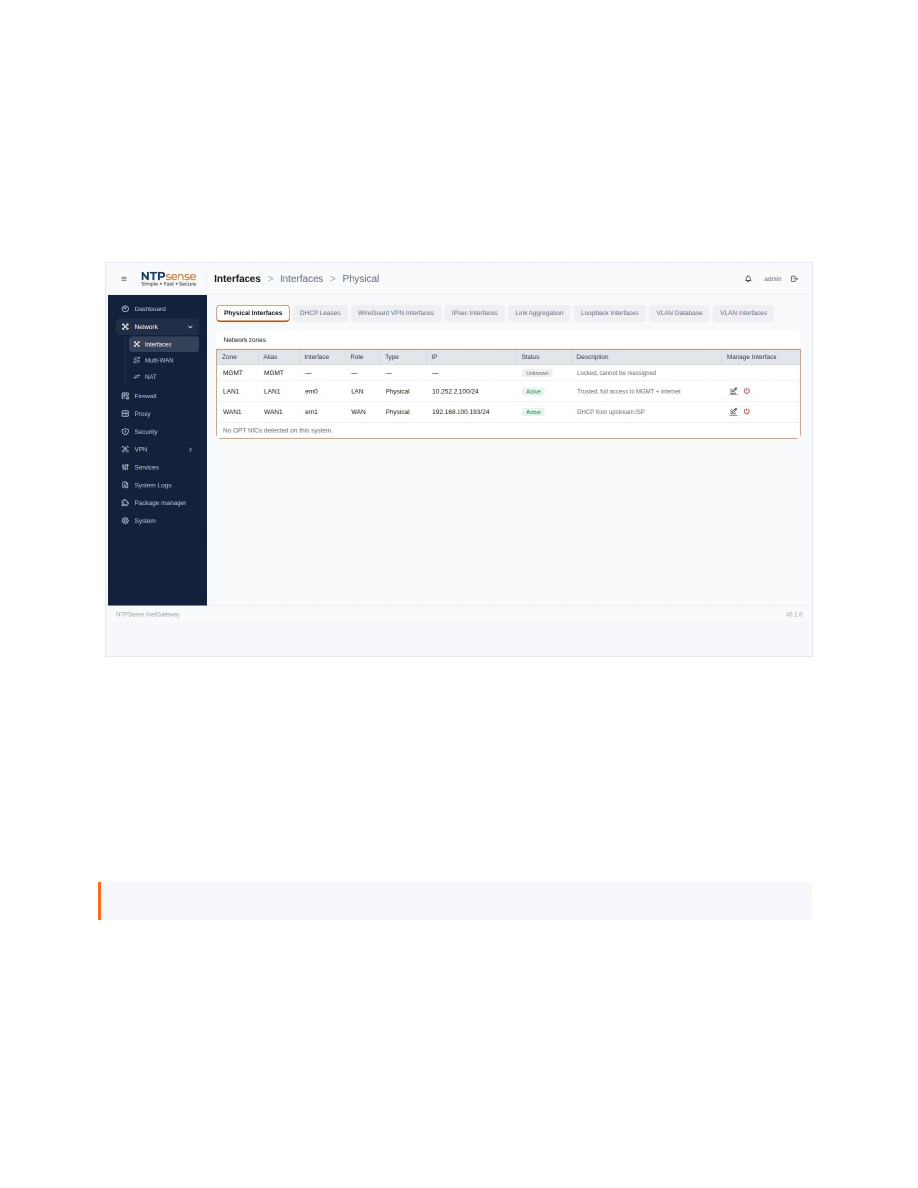 Network page