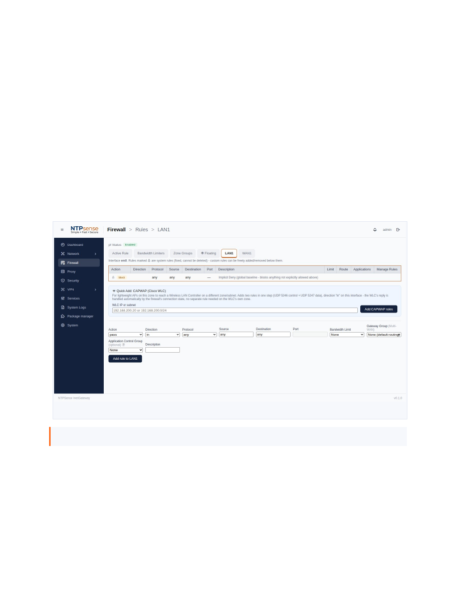 Firewall rules