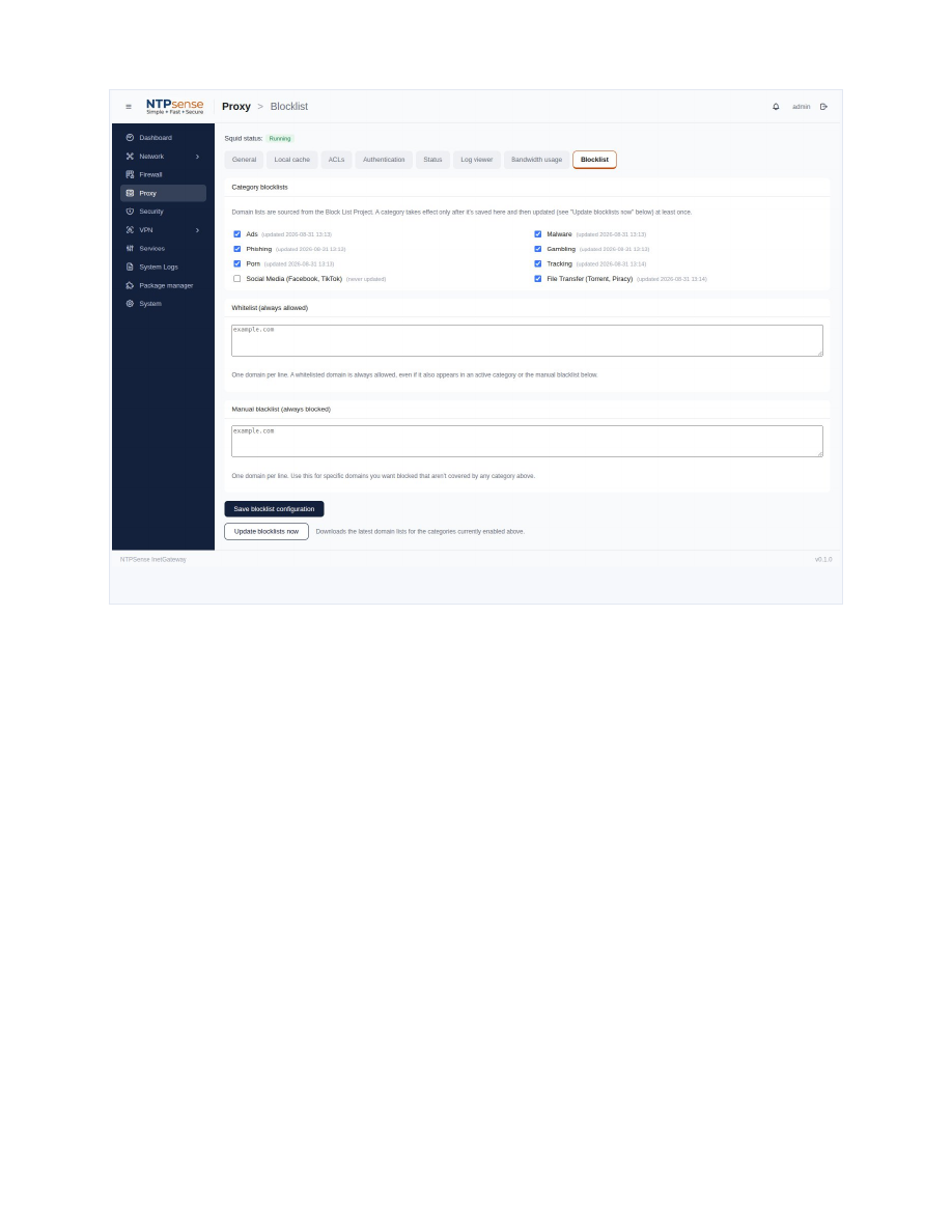 Whitelist and blacklist