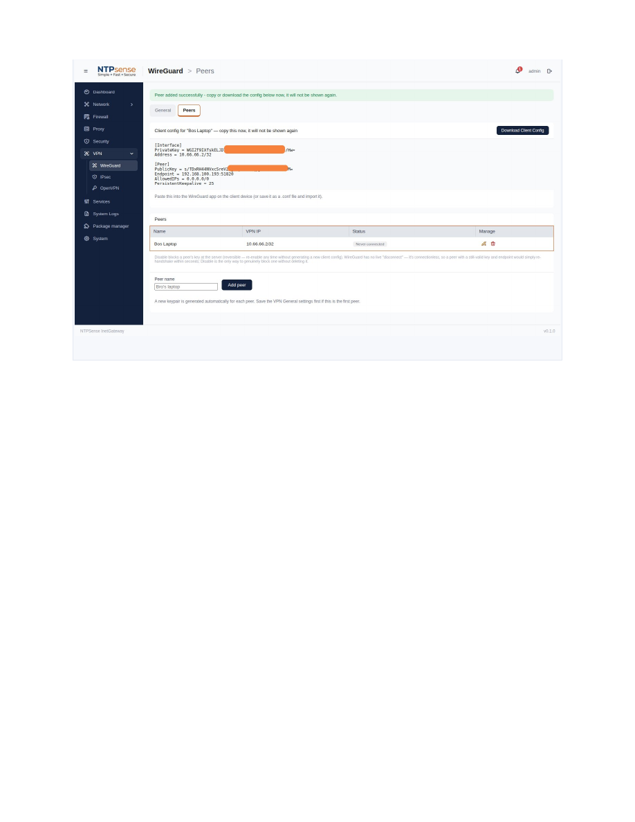 WireGuard peers